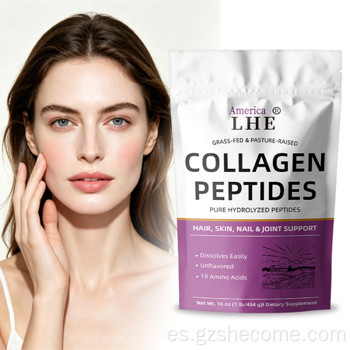 Shecome Péptidos de Colágeno Polvo Piel Cabello Uñas Soporte
